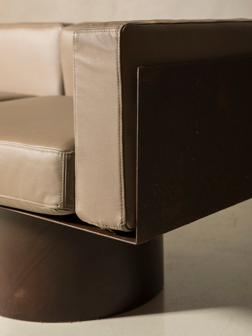 Corten steel sofa and armchair set