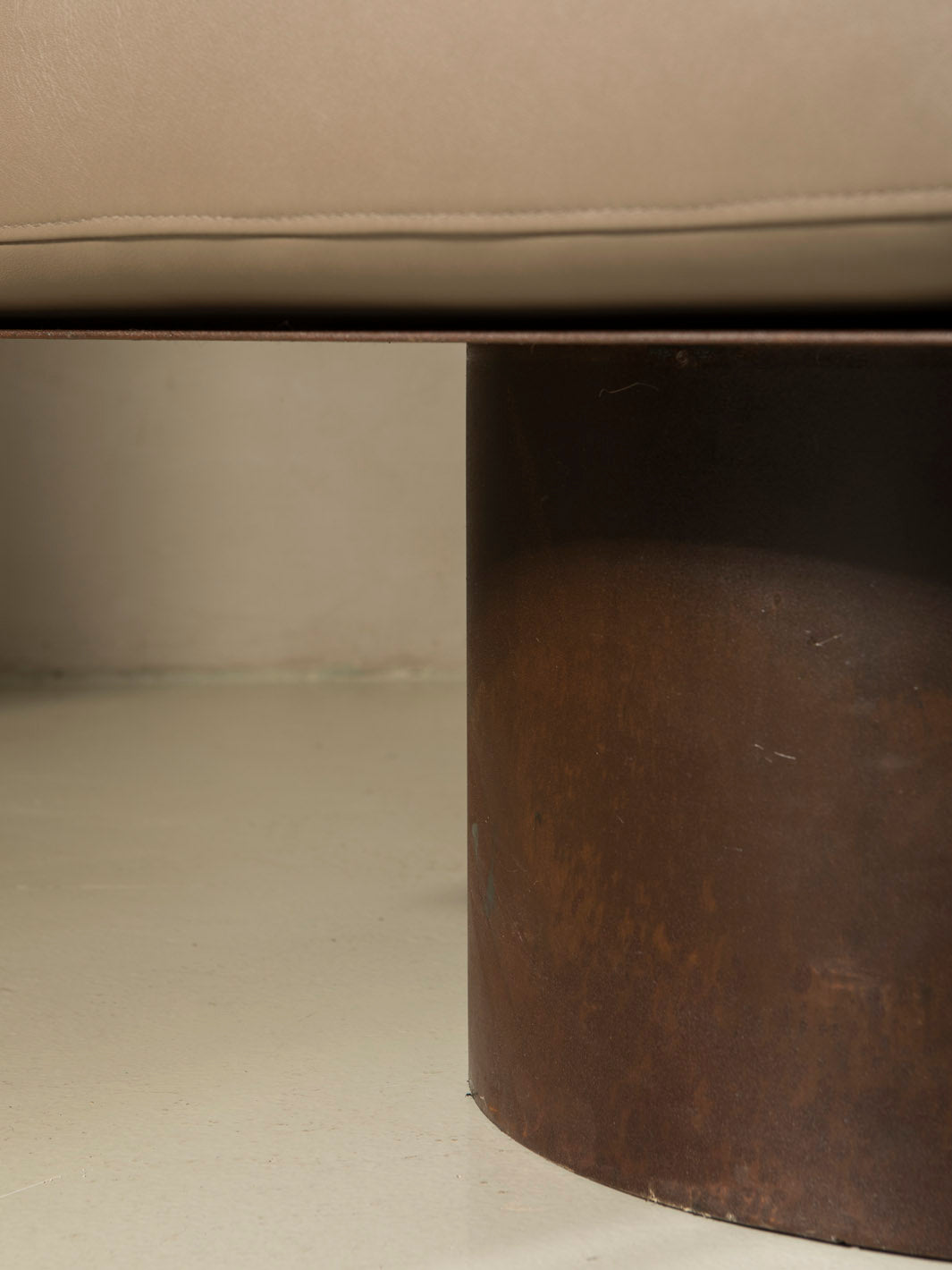 Corten steel sofa and armchair set
