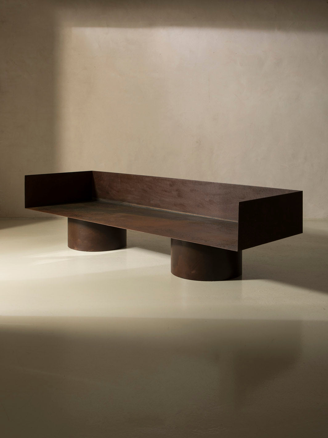 Corten steel sofa and armchair set