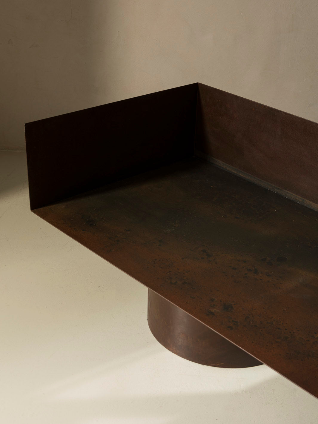 Corten steel sofa and armchair set