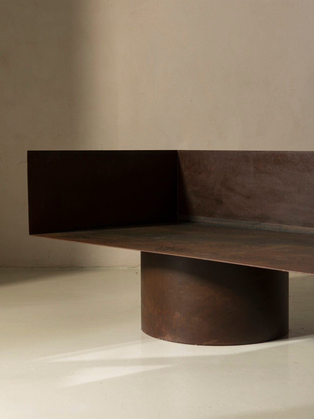 Corten steel sofa and armchair set