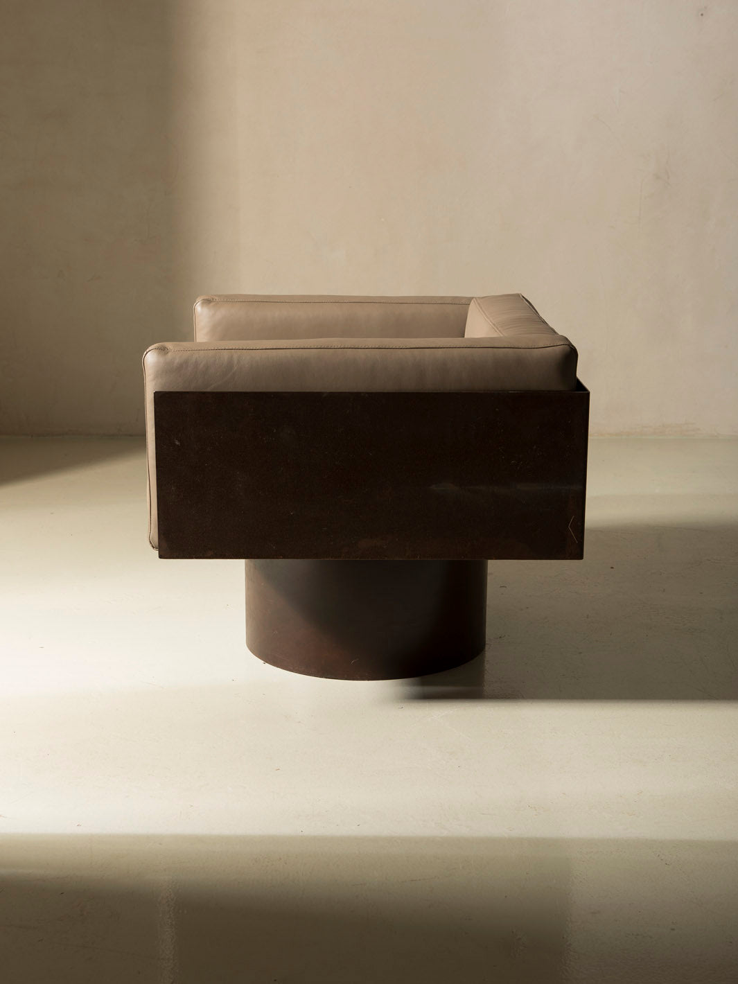 Corten steel sofa and armchair set