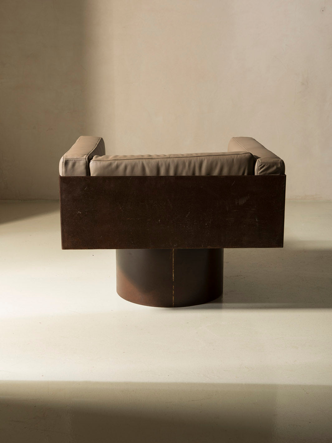 Corten steel sofa and armchair set