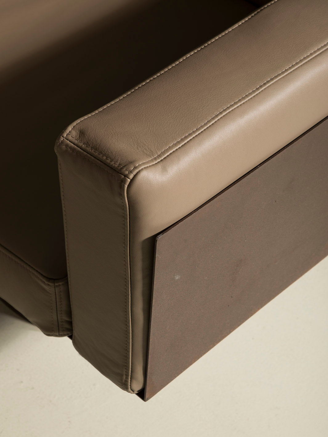 Corten steel sofa and armchair set