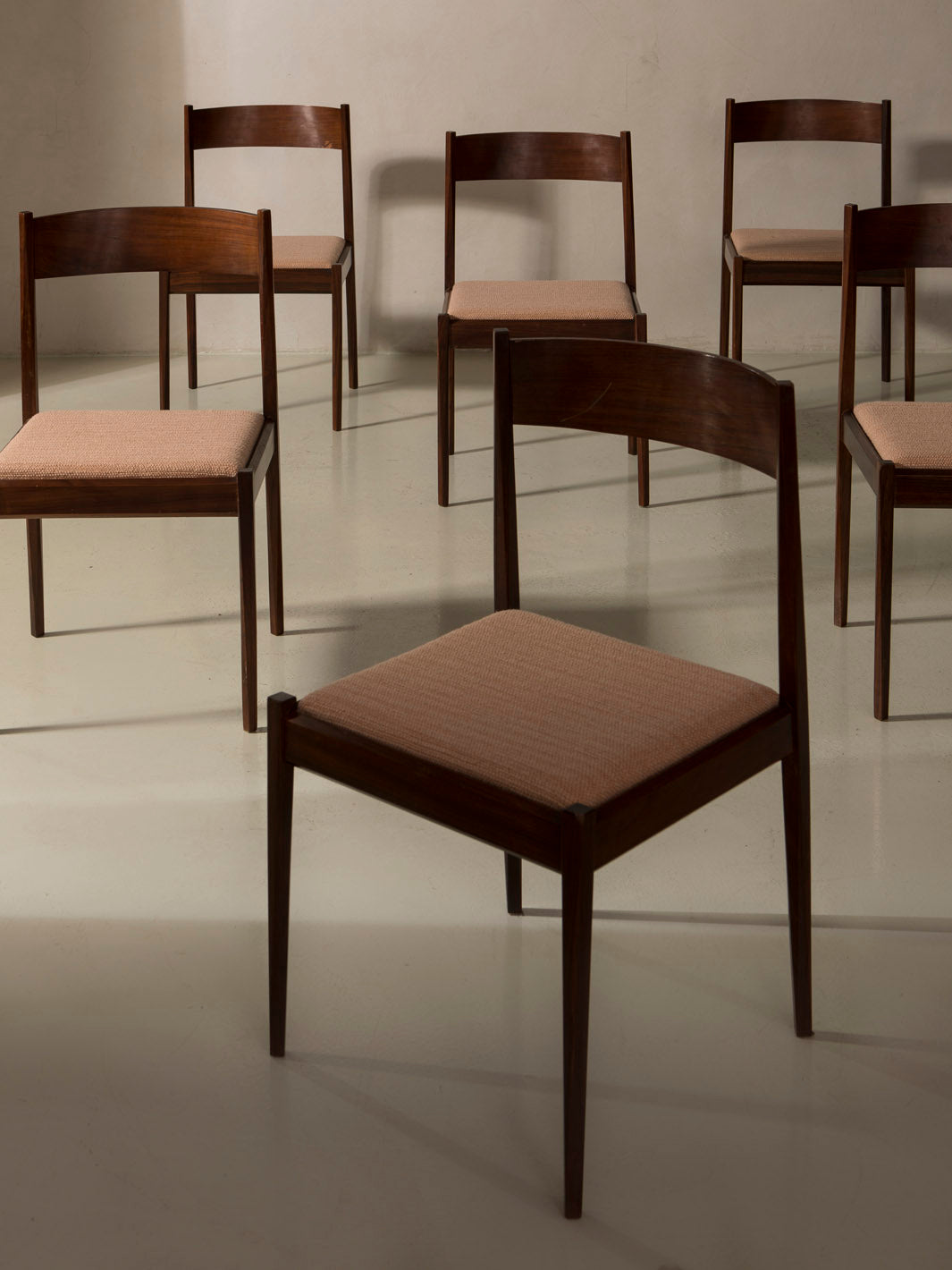 Juego de 6 sillas Palosanto años 50