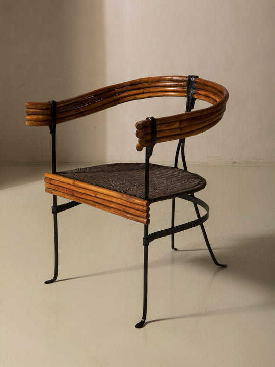 Pareja butacas bambú Italianas de los años 60