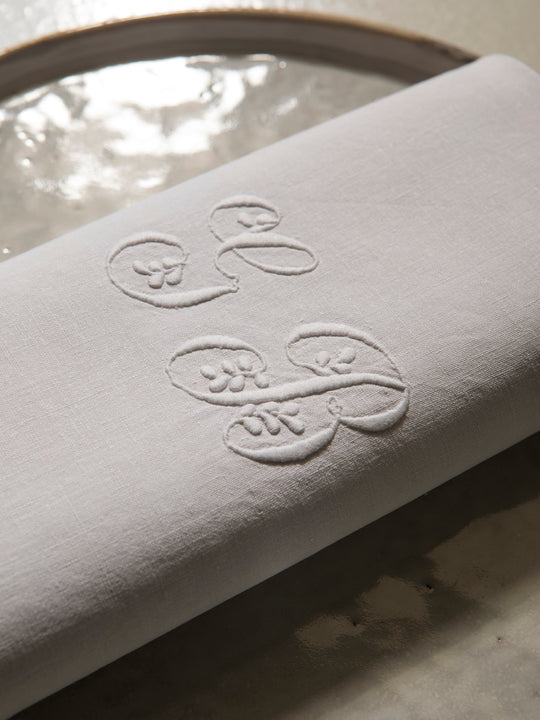 Juego de 10 servilletas de Damasco "GB"