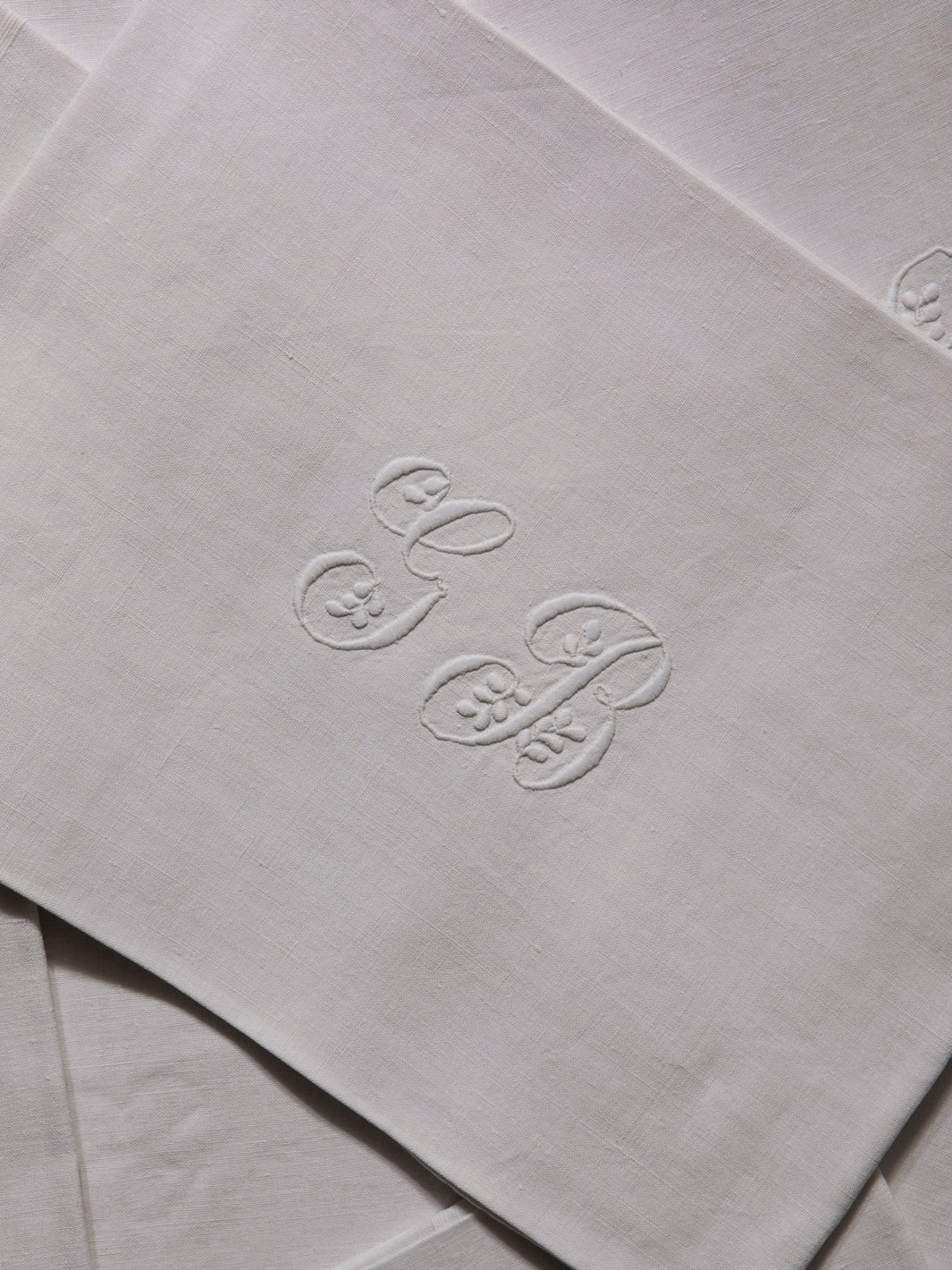 Juego de 10 servilletas de Damasco "GB"