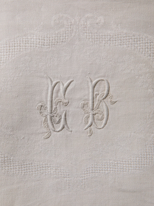 Juego de 10 servilletas de Damasco "CB"