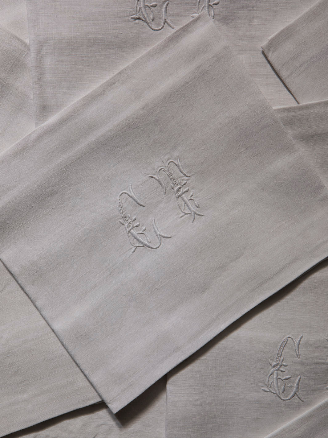 Juego de 12 servilletas de Damasco "CT"