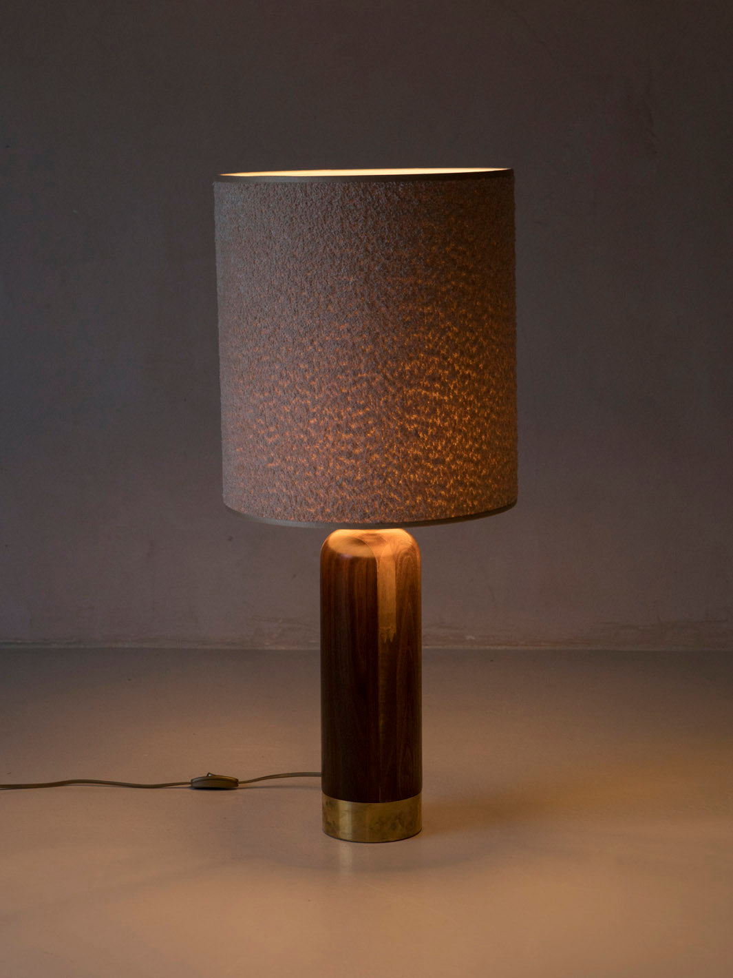 Ash &amp; brass lamp Italy
