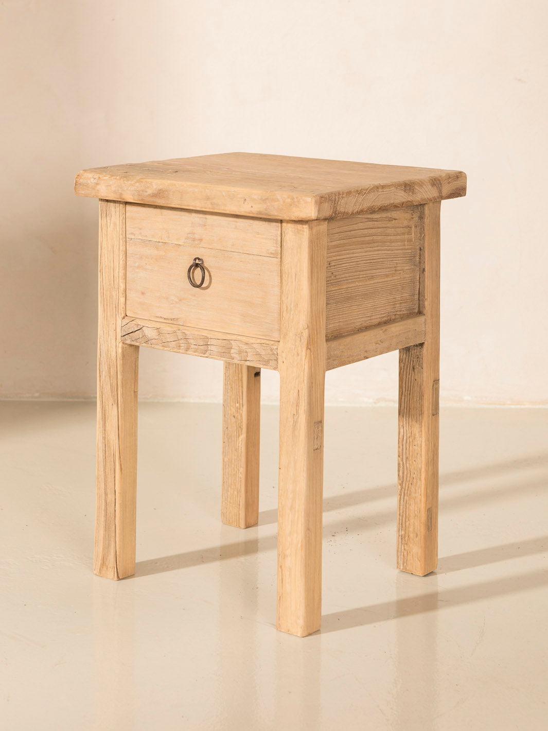 Elm and pine bedside table 43 x 34 x 64