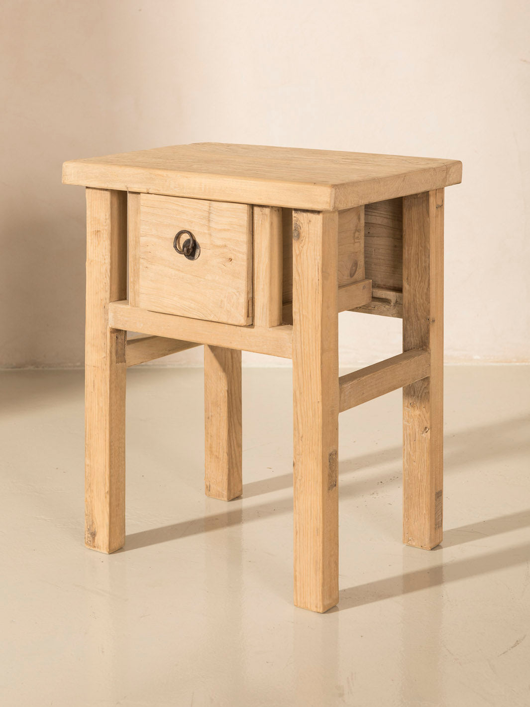 Elm bedside table