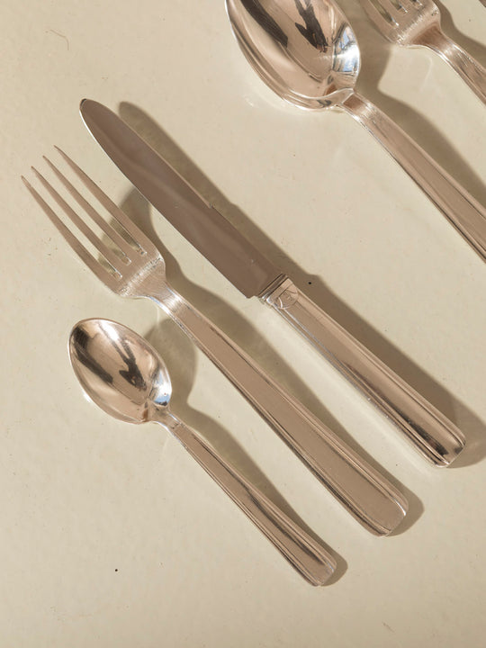 French Art Deco cutlery set for 12 people