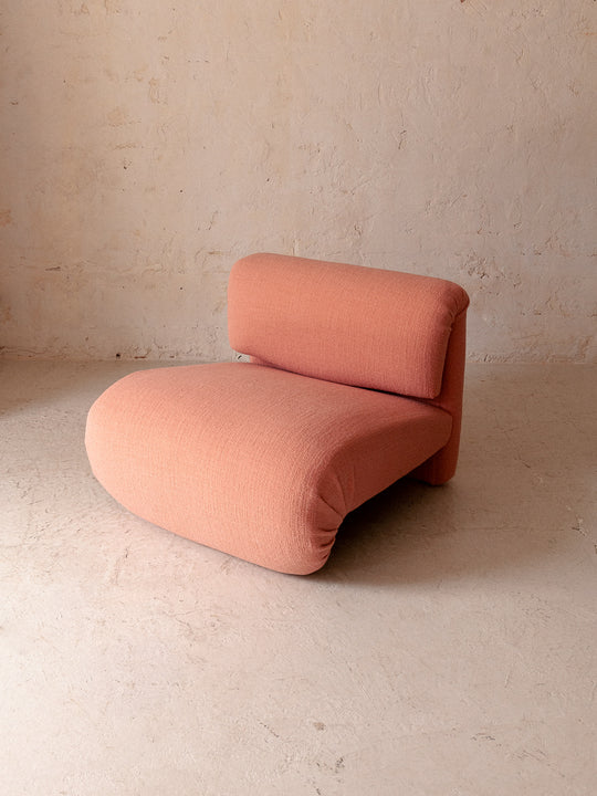 Pink Curvy Armchair from the 70s
