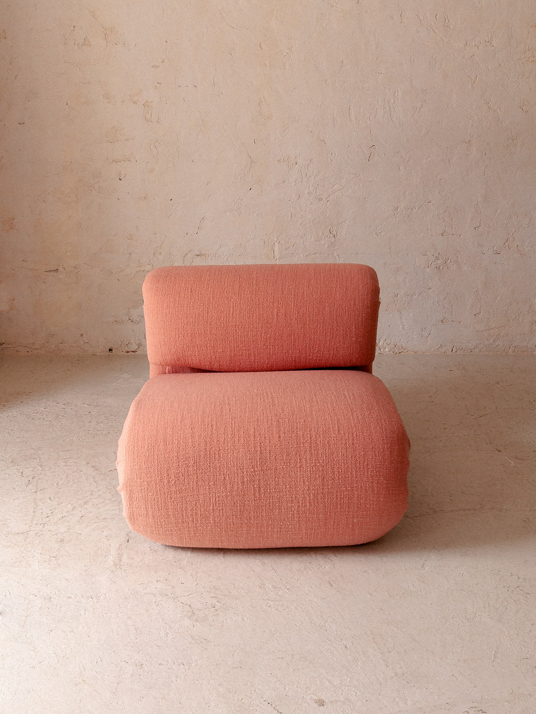 Pink Curvy Armchair from the 70s