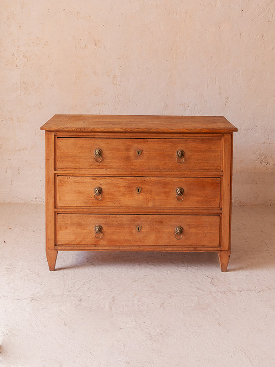 Chest of drawers Directoire chestnut lions XIX 