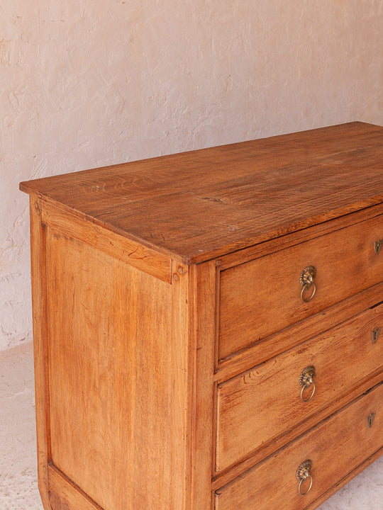 Chest of drawers Directoire chestnut lions XIX 