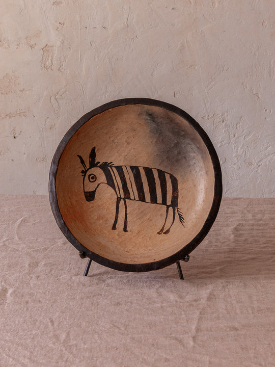Zebra ceramic plate Ø40CM