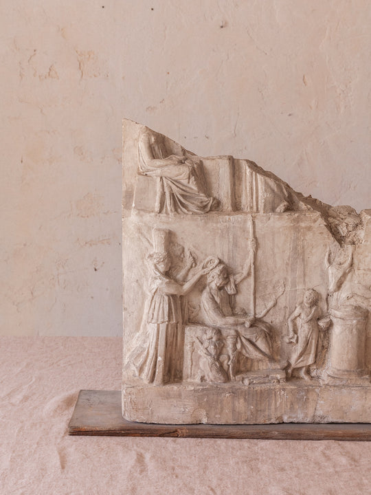 Bas-relief en plâtre sculpté au moule à Ban Creux s.XVIII