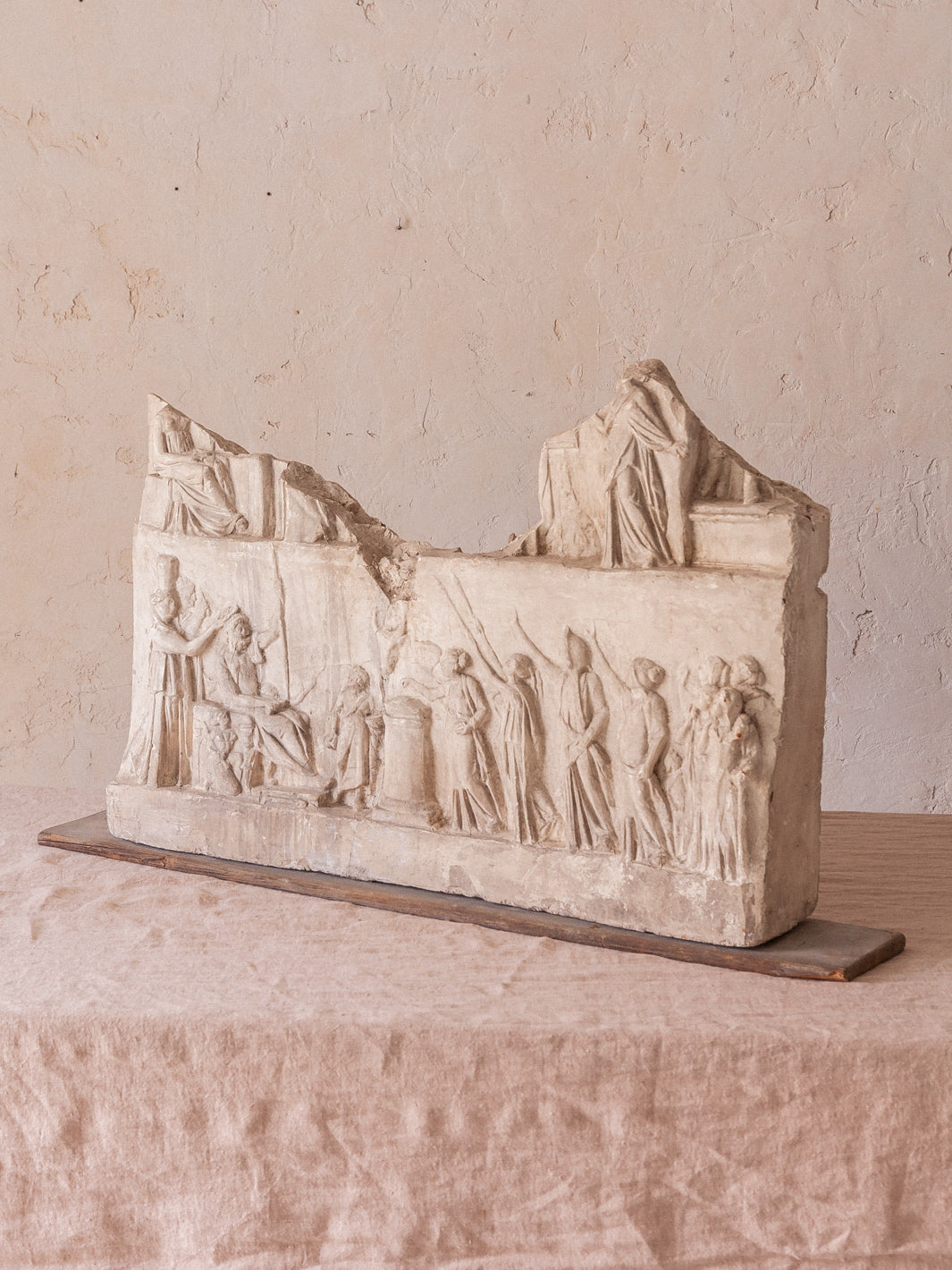 Bajo relieve escayola esculpido con molde à Ban Creux s.XVIII
