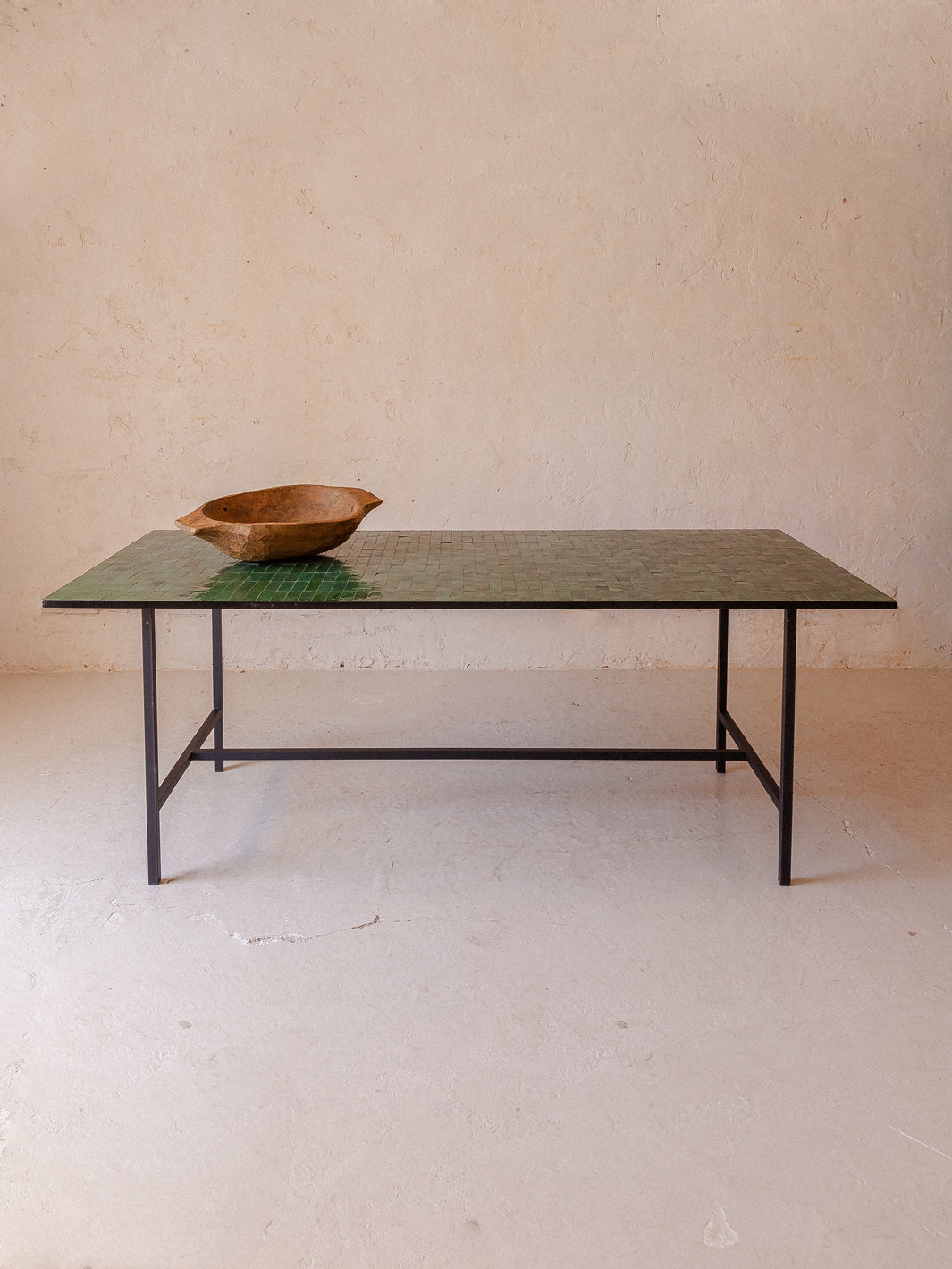 Mesa de comedor Zellige Minimal verde forest