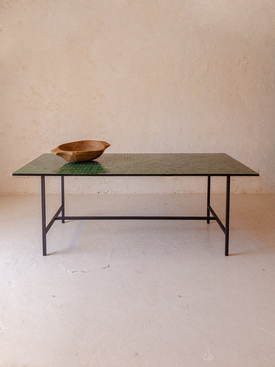 Mesa de comedor Zellige Minimal verde forest