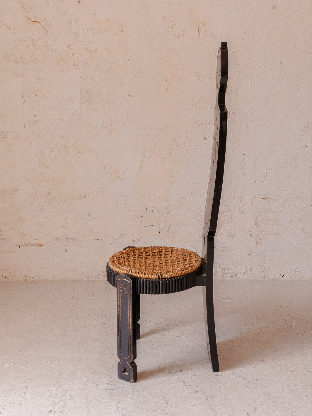 Chaise italienne sculpture africaine des années 70