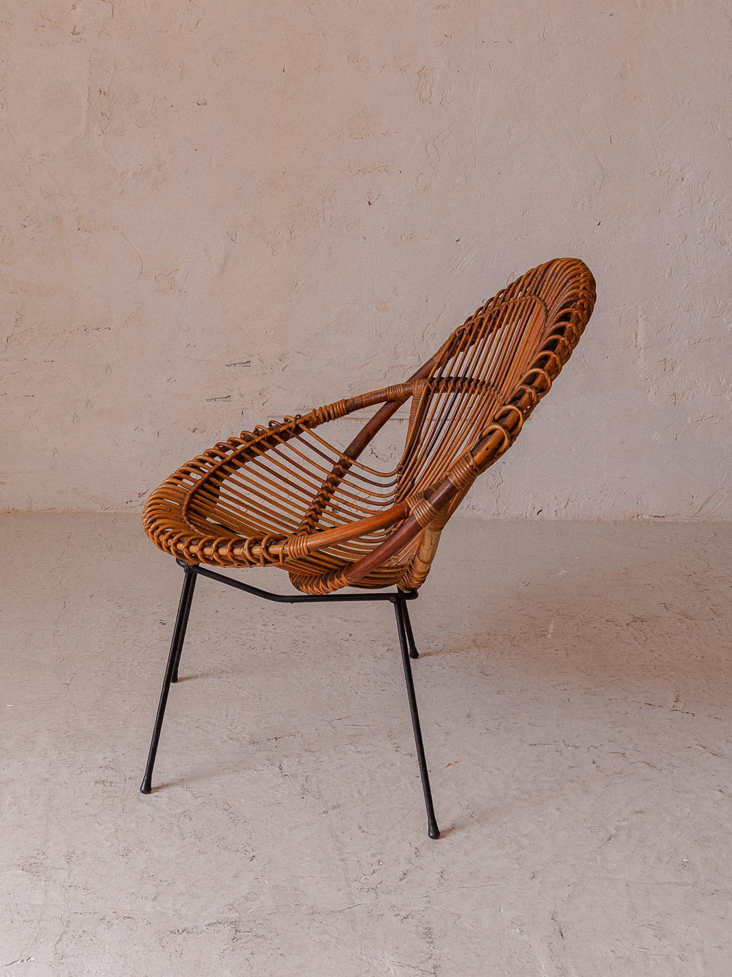 Paire de fauteuils en bambou des années 60