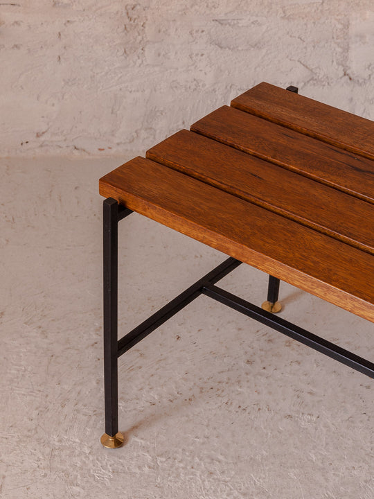 Walnut bench/stool from the 60s