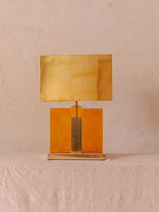 Murano and brass lamp