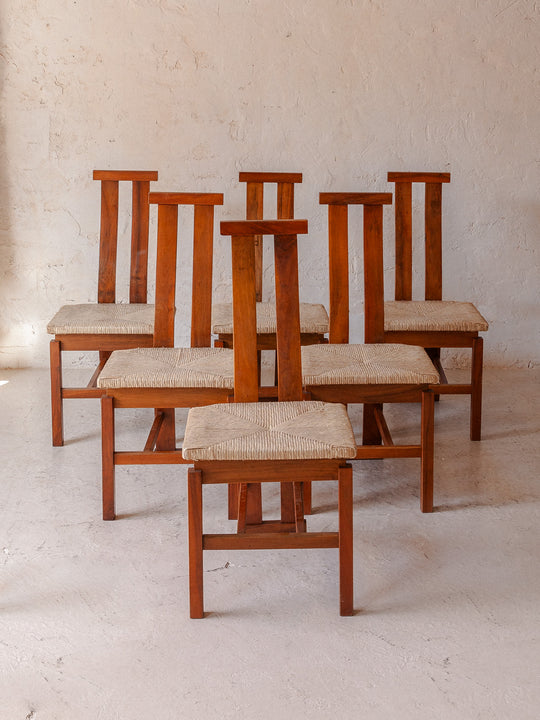 Set of 6 Italian chairs from the 70s