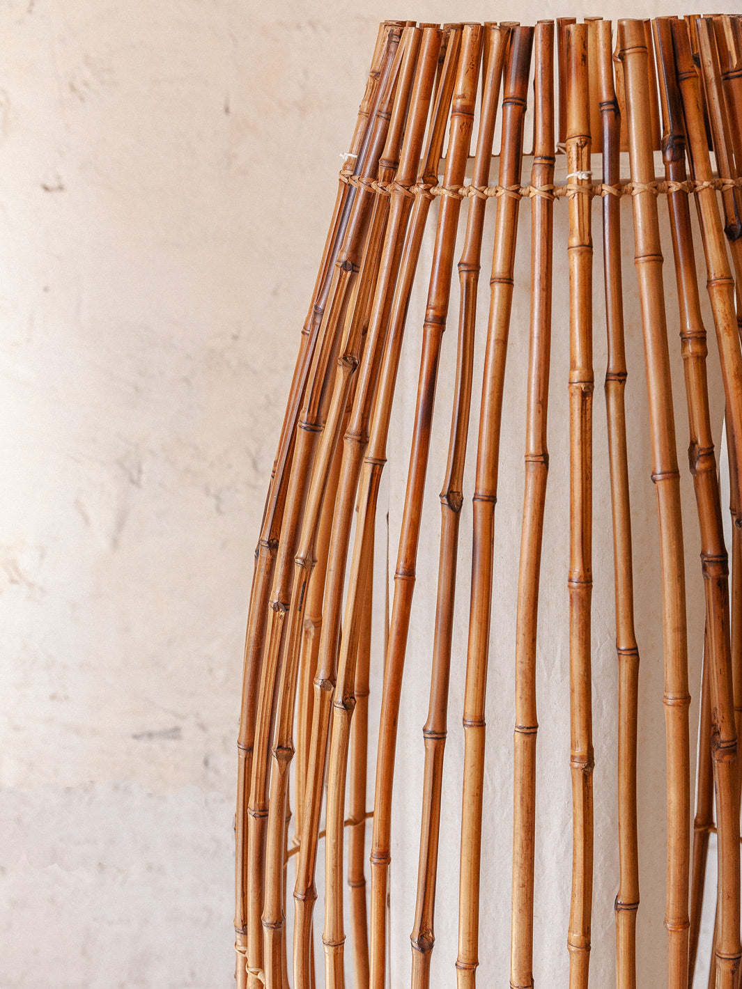 Lampadaire en bambou des années 70
