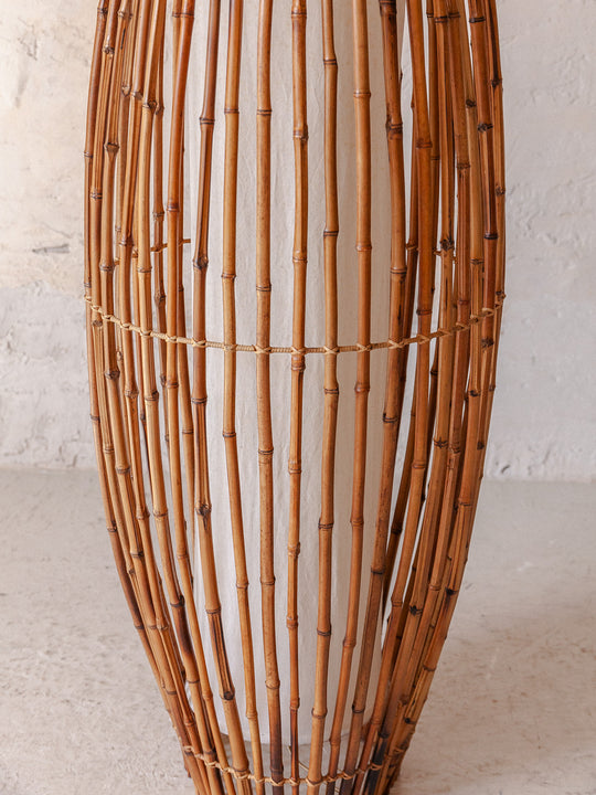 Lámpara de pie bambú años 70