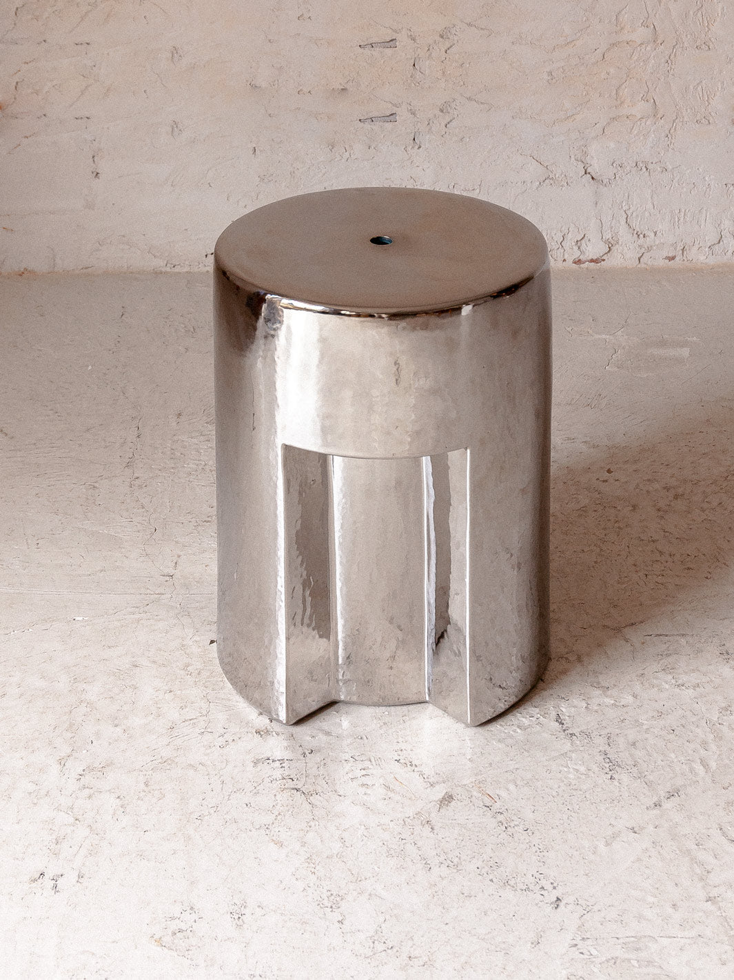 Table d'appoint chrome
