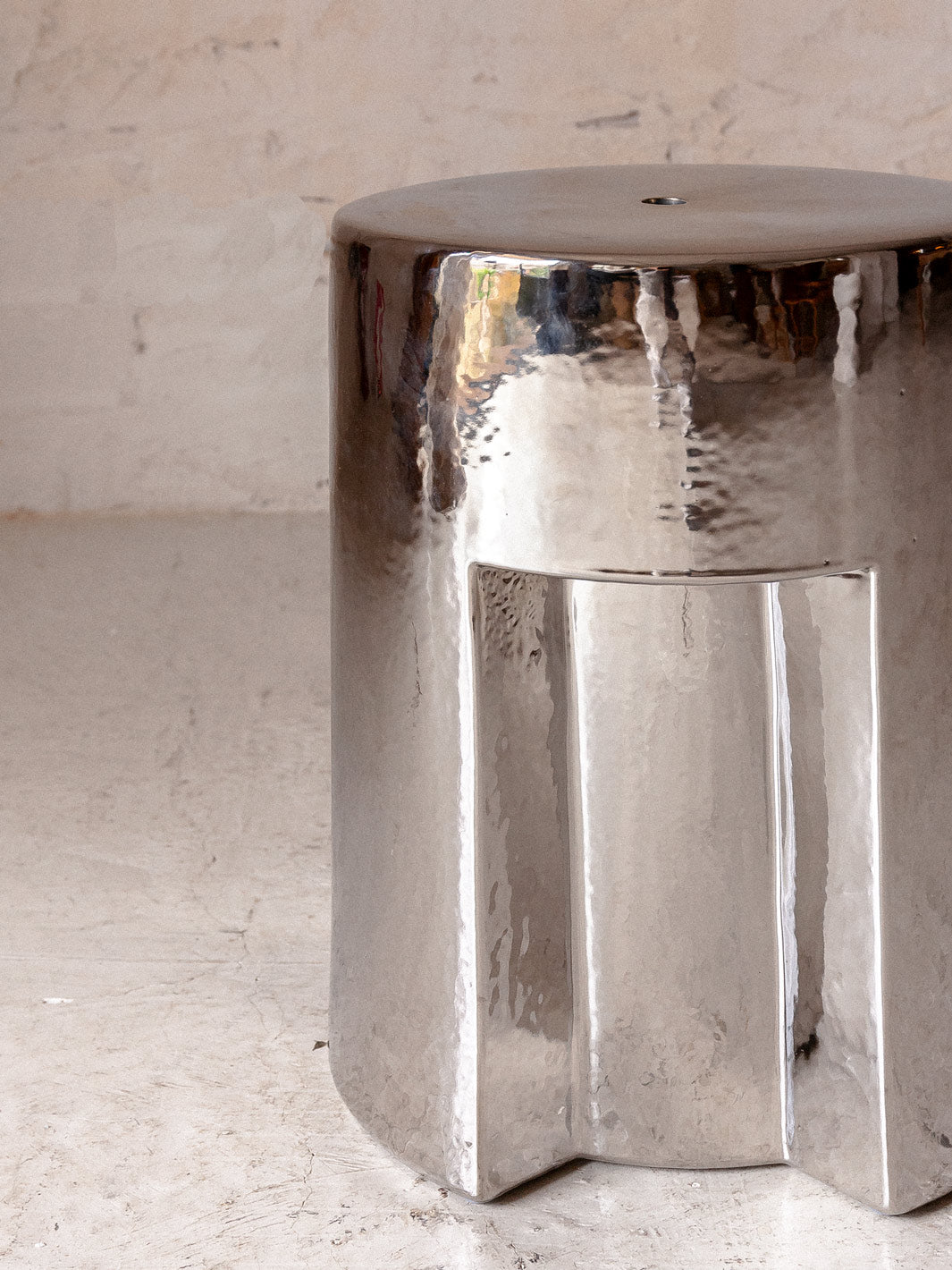 Chrome side table