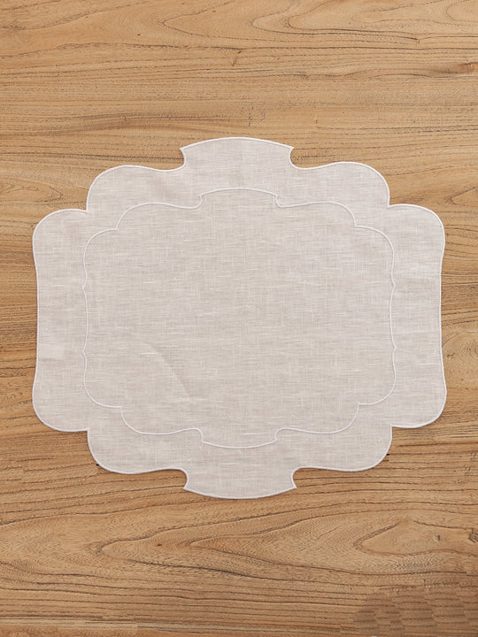 Yvory waxed linen placemat