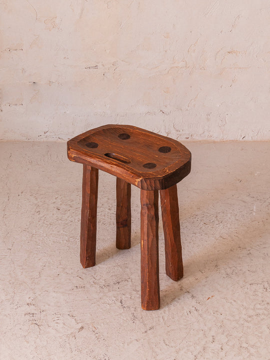 Italian milking stool from the 70s in spruce