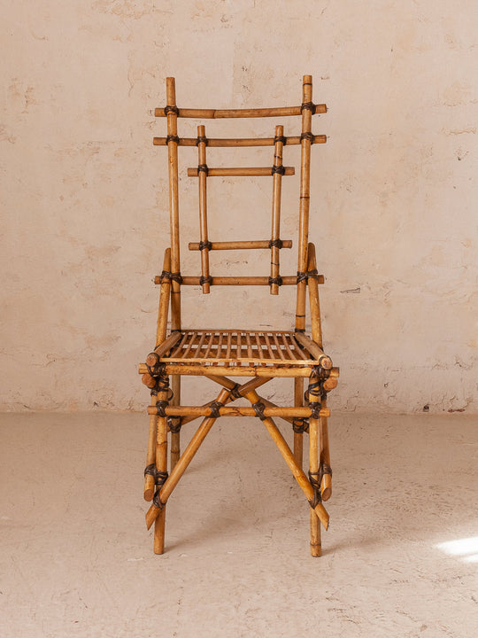 Chaise Pékin italienne en bambou datant des années 60