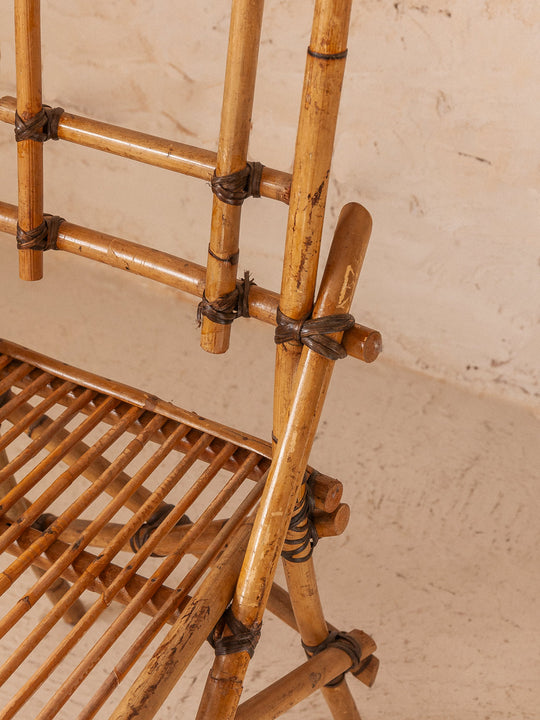Chaise Pékin italienne en bambou datant des années 60