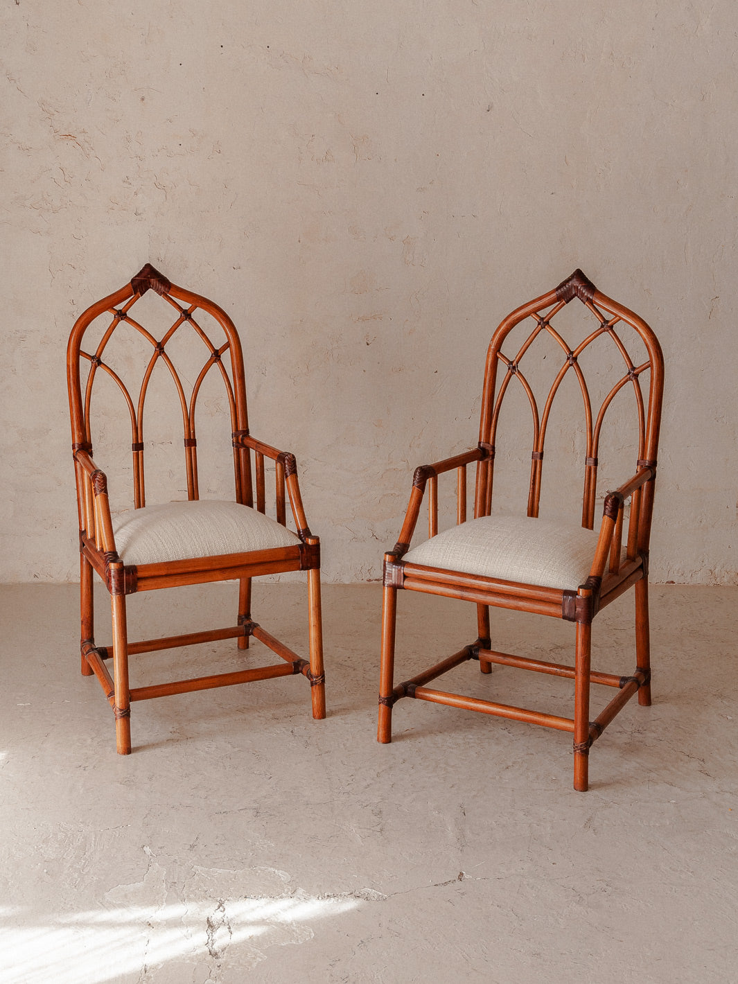 Pair of Mcguire chairs from the 70s