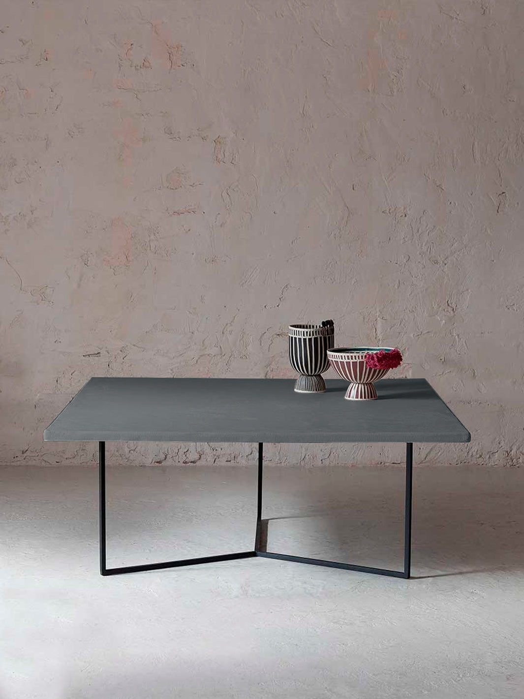 Table basse argilite canard 100x100x46cm