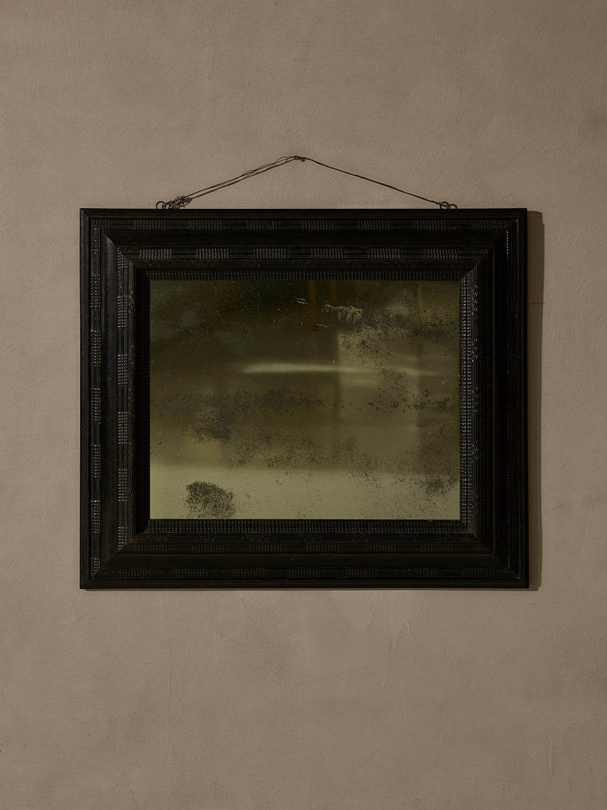 Espejo Mogano guilloche s.XIX