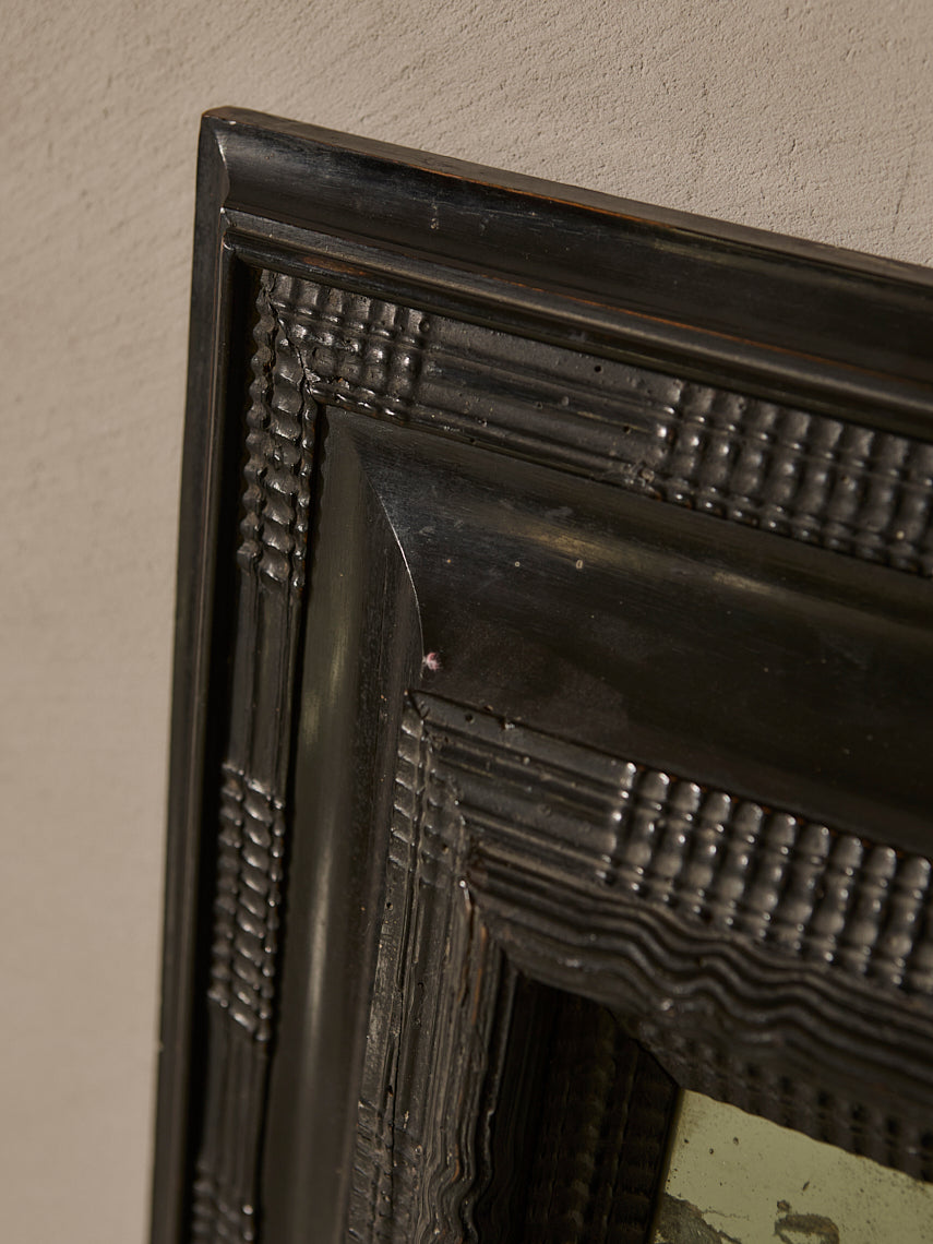 Espejo Mogano guilloche s.XIX