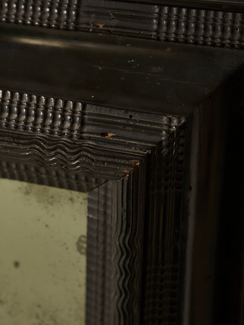 Espejo Mogano guilloche s.XIX