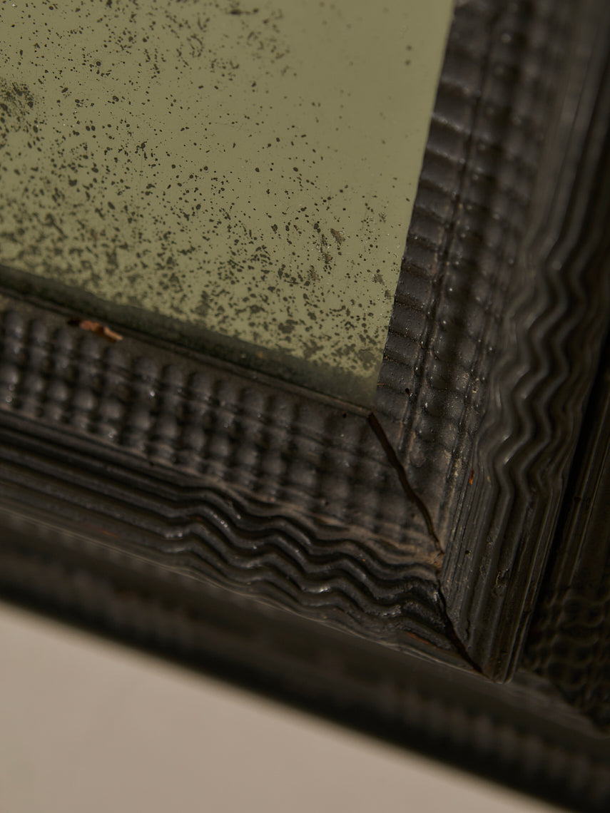 Espejo Mogano guilloche s.XIX