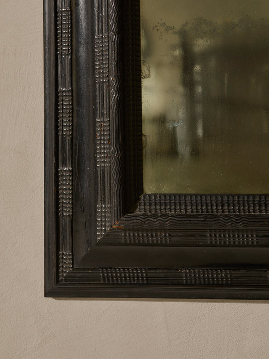 Espejo Mogano guilloche s.XIX