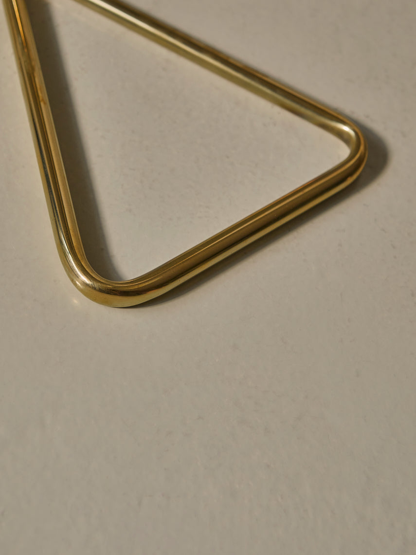 Brass table lamp with white enameled lampshade
