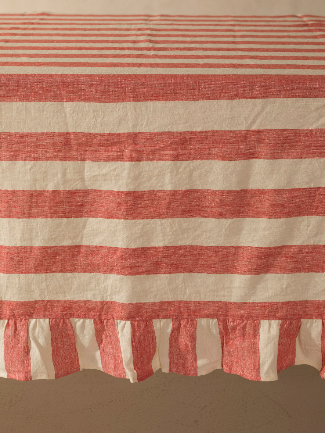 Mantel a rayas Sirkus, rojo/crema