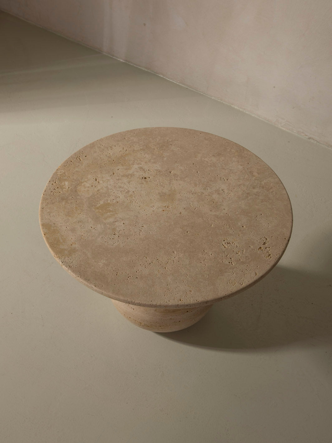 Baby Italia travertine side table